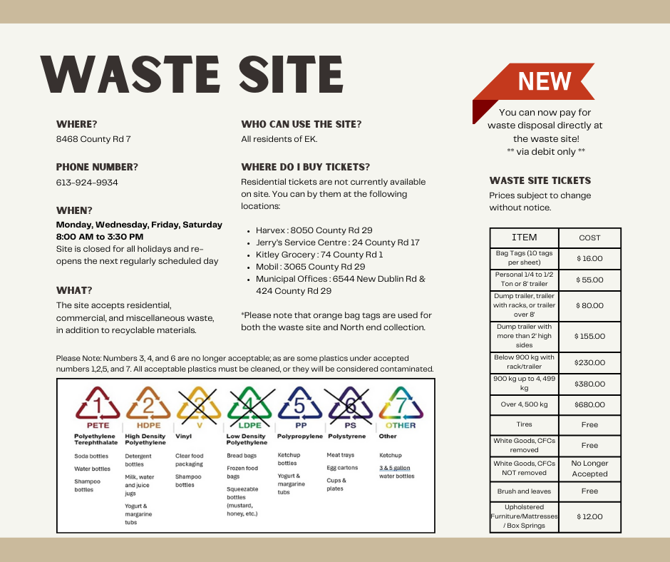 2025 North End Garbage/Recycling PickUp Schedule (Kitley) Township